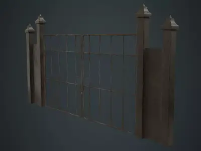 Gate 2B Low-poly 3D model