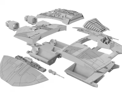 Battlestar Galactica Original Serie Cylon Raider 3D print model