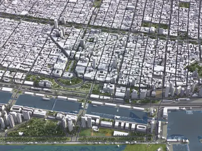 Buenos Aires - City 3D Model Low-poly 3D model