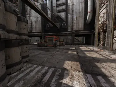 Technology Industrial Processing Plant Low-poly 3D model