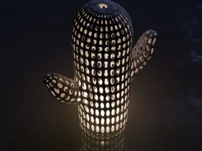 Cactus Desk Lamp Shade 3D print model