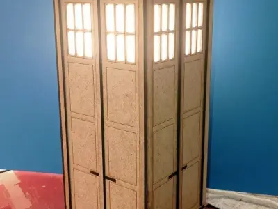 TARDIS table lamp laser cut 3D print model