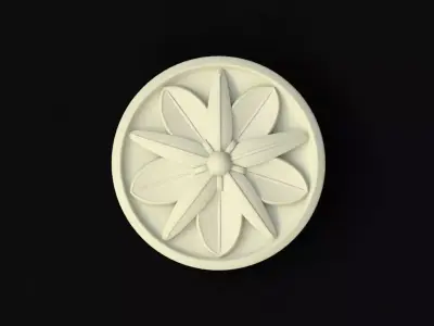 rosette flower 3D model 6