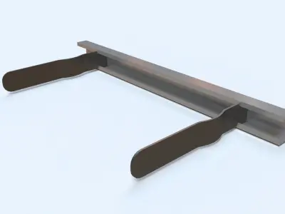Stainless Brick Tie Channel and Wall Ties Low-poly 3D model