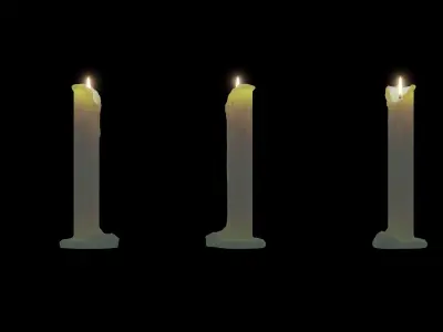 Realistic Candle 3D model