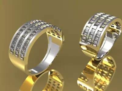 wedding couple ring cr0006 3D print model