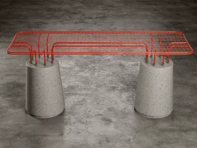 THE MESH Bench and Seat  3D model
