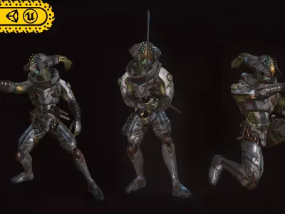 Shinobi Sci Fi Low-poly 3D model