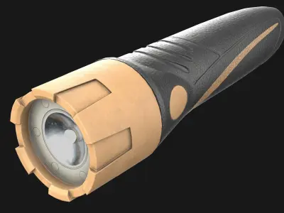 Flashlight Low-Poly Game-Ready PBR Low-poly 3D model