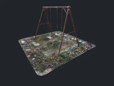 Old Swing pbr Low-poly 3D model