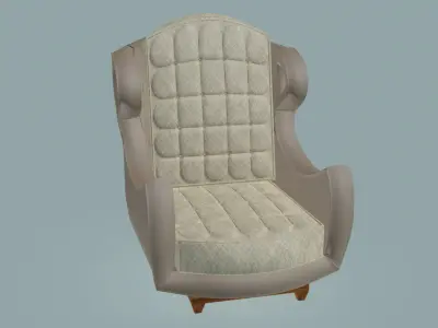 Wingback wholes Armchair 3D model