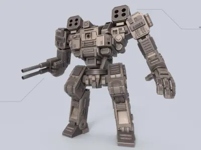 Advance Mech Low-poly 3D model buy