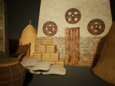 Grain Storage Store 26 Assets Low-poly 3D model