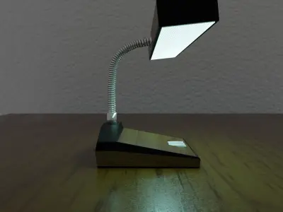 Vintage Desk Lamp Low-poly 3D model