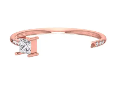 Women Light Weight Band Ring 3D print model 20