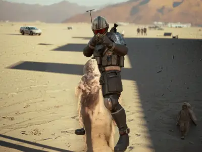 Relentless Bounty Hunter Broad 3D Character Low-poly 3D model