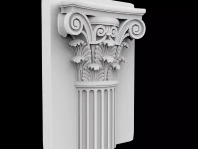 Architectural Column Relief 3D Printable Model 3D print model