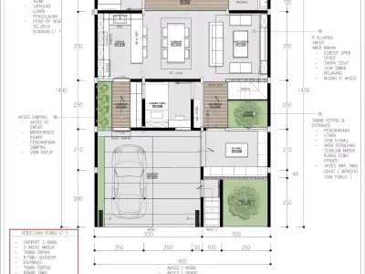 3D Model  Modern Minimalist Japandi House 2 Story  3D model
