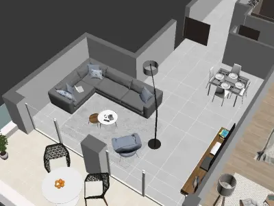 3d apartment floorplan 3D model