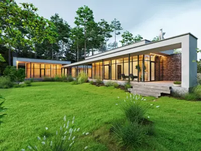 Overcast Exterior Scene 3D model 3D model