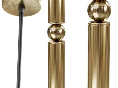 Cylindrical hanging lamp Low-poly 3D model