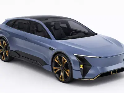 Generic Futuristic Modern SUV Next-Gen Urban Vehicle 06 3D model