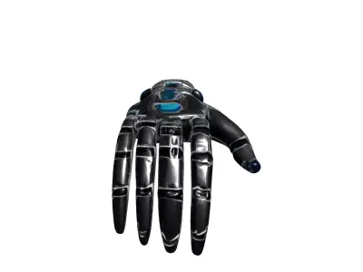 Futuristic Robotic Prosthetic Arm Low-poly 3D model