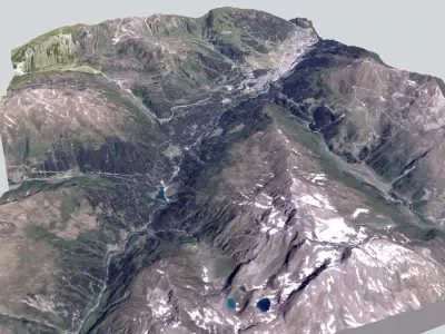  Mountain landscape  3D model