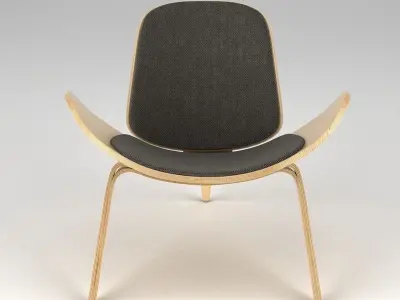 Hans J Wegner Lounge CH07 3D model