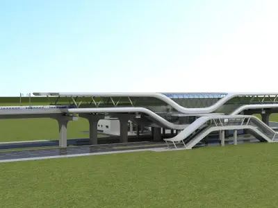 Light Rail Station 06 3D model