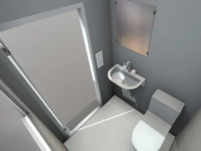 Low-Poly Break Room - Animated Low-poly 3D model