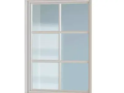 Classic White Window 3D model