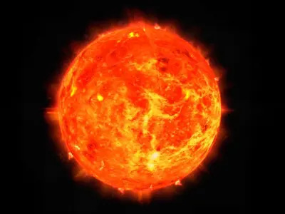 Alien Sun Low-poly 3D model