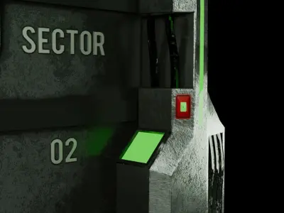 Sci-Fi Door 3D model