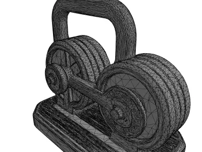 Adjustable Dumbbell Kettlebell Weight Set Low-poly 3D model