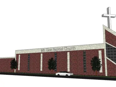 Architecture-Religion-God-Culture-Temple-078 church building ... 3D model