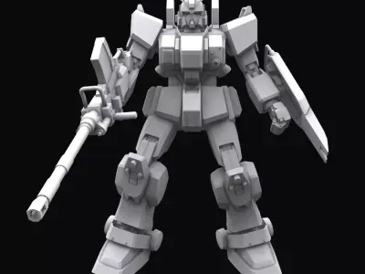 Gundam mobile suit MS RX 79G model 3D model