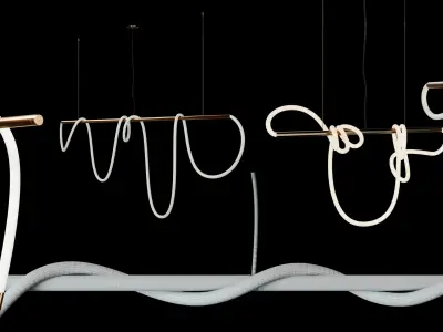 Collection of 16 Linear Lighting 3d Models-Free Material 3D model