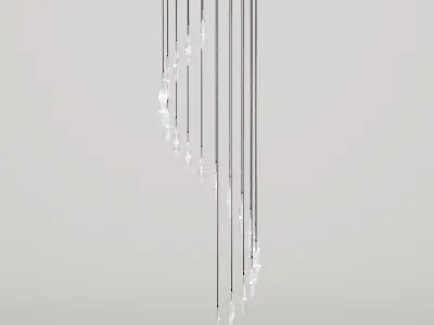 Chandelier SEARCHLIGHT Sculptured Ice 888-20 3D model