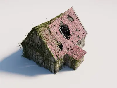 Old wooden Barn 3D model