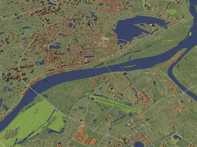 Hanoi Vietnam - city and urban 3D model