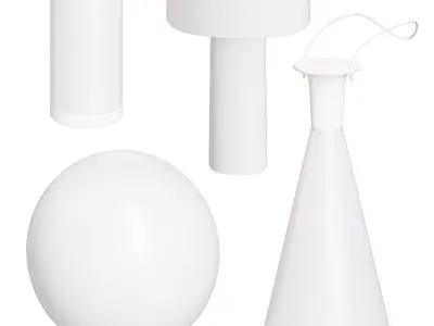 IKEA SOLVINDEN LED table lamps set 3D model