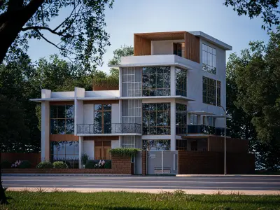 Modern Duplex villa  3D model