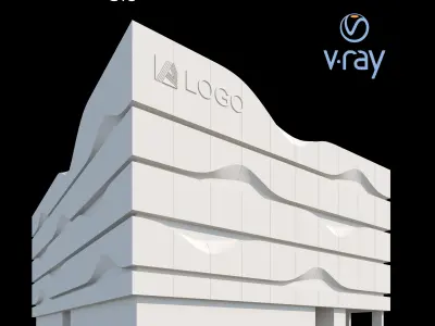 Modern Office Building 002 3D model