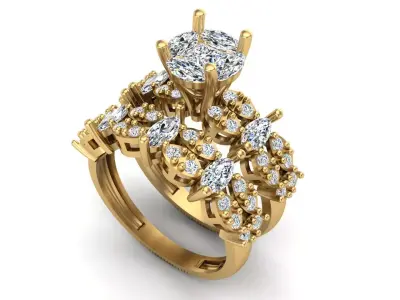 Jewelry ring 195 3D print model