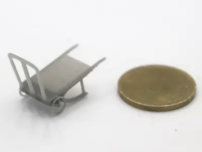 HO Wooden luggage cart train model  3D print model