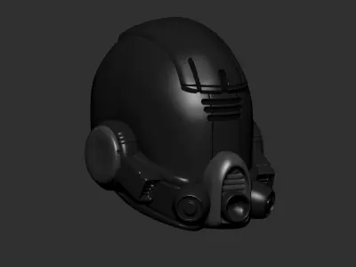 helmet high poly sculpt 3d printable ver 7 3D model 3D model 206