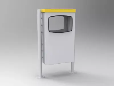 Basic Bin Low-poly 3D model