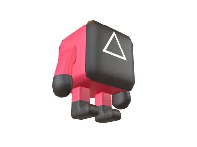 Cube Character 00009 Squid Game NPC Low-poly 3D model