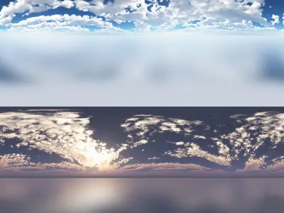 Two 4k HDR Skies 3D model